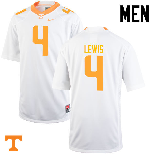 Men #4 LaTroy Lewis Tennessee Volunteers College Football Jerseys-White - Click Image to Close